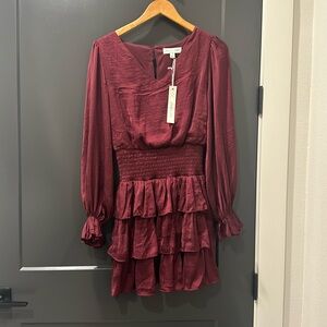 SHE+SKY maroon dress